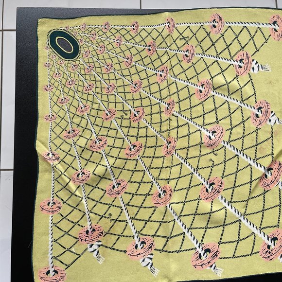 Lot of 5 silk scarves green/blue/gray/brown/black - Picture 12 of 12